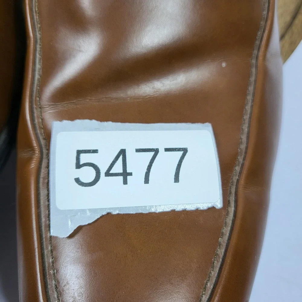 Apt 9 Shane Mens 12 Cognac Brown Square Toe Slip On Loafers APSHANECOGNAC‎